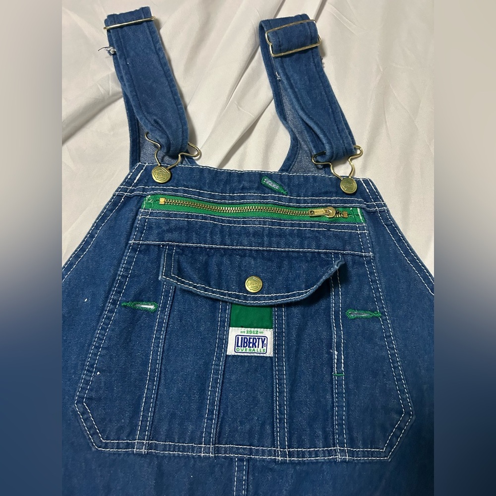 Liberty Bib Overalls Men’s 40x30 Blue Denim Baggy Workwear Carpenter Jeans